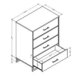Mixed Material 4 Drawer Dresser - Room Essentials™ -Baxton Furniture Store GUEST 0183eaab ffa6 4b7e b8e1 e252b8eb2e08