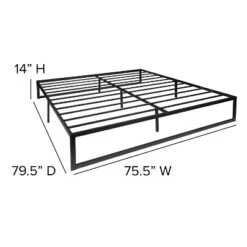 Emma And Oliver Complete Bed Set: Metal Platform Frame; Hybrid Pocket Spring Mattress In A Box And Cool Gel Memory Foam Topper -Baxton Furniture Store GUEST 02edbcd7 2dc8 4c93 8c34 07016c987d19 2