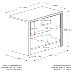 Newport Drawer Nightstand - CorLiving -Baxton Furniture Store GUEST 030312bd 64db 4828 b2a0 2ca5af50a40b