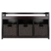 4pc Addison Storage Bench With Baskets Espresso/Chocolate - Winsome -Baxton Furniture Store GUEST 05f72327 db3c 4651 bfba b009a3254808