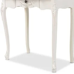 2pc Macsen Wood Vanity Set With Adjustable Mirror White - Baxton Studio -Baxton Furniture Store GUEST 0610e8ac 9576 4048 ae04 e638d5c242aa