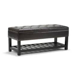 Riley Storage Ottoman Bench Faux Leather - WyndenHall -Baxton Furniture Store GUEST 06aa767f 7959 461c 9d53 bb7b48cdd92e