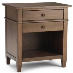 24" Sterling Solid Wood Nightstand - WyndenHall -Baxton Furniture Store GUEST 07136a05 f93c 4f84 8768 39804b98f7fb
