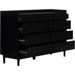 Mid-Century Modern Solid Wood 9 Drawer Horizontal Dresser - Saracina Home 14 Mid-Century Modern Solid Wood 9 Drawer Horizontal Dresser - Saracina Home -Baxton Furniture Store GUEST 07d98ae7 c7fb 4988 a361 e3f7a6de7111