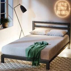 10" Arnav Modern Studio Platform 2000H Metal Bed Frame - Zinus -Baxton Furniture Store GUEST 083c0f78 da3e 4a5a 9259 3d21e02fa24a