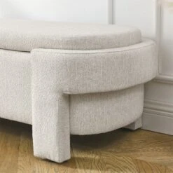 Karen- Large Storage Upholstered Linen Bench With Solid Wood Legs-Maison Boucle -Baxton Furniture Store GUEST 09b298f3 9852 4281 97f1 3dea6a21ec7f