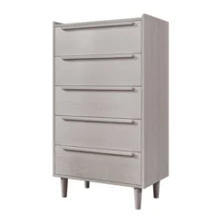 Clio Manufactured Wood Vertical 5-Drawer Chest With Solid Wood Legs Accent Cabinet-Maison Boucle -Baxton Furniture Store GUEST 0ae2c672 9c6f 4957 ade5 f0f21d0952db