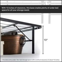 Continental Sleep 14 Inch Quickbase Metal Mattress Platform Bed Frame Foundation With Steel Slats (No Box Spring Needed), Twin, Black -Baxton Furniture Store GUEST 0baf6bac 4781 4858 b226 92418024a0a4