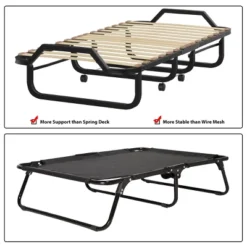 Costway Folding Bed Rollaway Guest Bed W/ Memory Foam Sturdy Metal Frame & Foam Mattress Living Room Guest Room Office Made In Italy 11 Costway Folding Bed Rollaway Guest Bed W/ Memory Foam Sturdy Metal Frame & Foam Mattress Living Room Guest Room Office Made In Italy -Baxton Furniture Store GUEST 0bfd9568 3b80 4d44 a410 71209955fc64