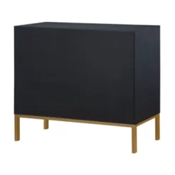 Teressa Mid-Century Modern 2 Drawer Storage Accent Chest Black/Gold - Treasure Trove -Baxton Furniture Store GUEST 0bfdd7c4 3856 4694 a9c4 bd3bb79c76fb