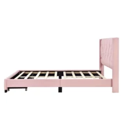 Queen Size Linen Upholstered Storage Platform Bed With Two Drawers-ModernLuxe -Baxton Furniture Store GUEST 0c21ed93 2328 4706 a175 9e47af914b4d