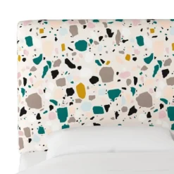 Olivia Upholstered Headboard Terrazzo Emerald Ochre - Cloth & Company -Baxton Furniture Store GUEST 0cc68c84 f6ea 4045 ad68 1780bb478761