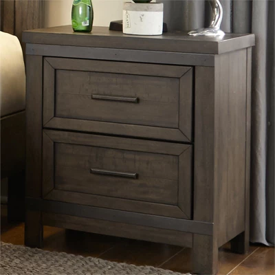 2 Drawer Night Stand In Brown - Liberty Furniture 4 2 Drawer Night Stand In Brown - Liberty Furniture - Image 2