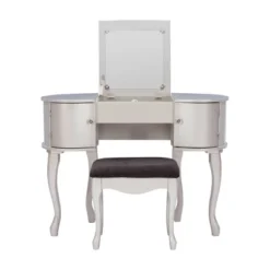 Paloma Vanity Set Silver - Linon 22 Paloma Vanity Set Silver - Linon -Baxton Furniture Store GUEST 1103ee79 b37d 4344 ab2a 46d454f226b0