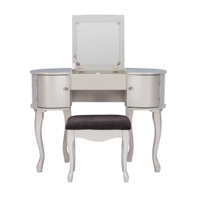 Paloma Vanity Set Silver - Linon 6 Paloma Vanity Set Silver - Linon - Image 4