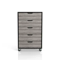 Mara Lavista Mobile 5 Drawers Chest Vintage Gray Oak - MiBasics -Baxton Furniture Store GUEST 11bd22fc 5095 4868 a2ab 322e3258720e