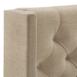 Highland Park Button Tufted Wingback Platform Bed - Inspire Q -Baxton Furniture Store GUEST 11be3db0 5f1e 466a aeec c60485e86ade