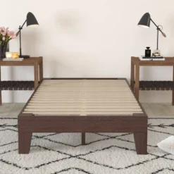 Merrick Lane Eduardo Platform Bed Frame, Solid Wood Platform Bed Frame With Slatted Support, No Box Spring Needed 13 Merrick Lane Eduardo Platform Bed Frame, Solid Wood Platform Bed Frame With Slatted Support, No Box Spring Needed -Baxton Furniture Store GUEST 12e9ec6a 85c7 462e a400 e4327114527a