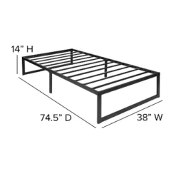 Emma And Oliver 14" Platform Bed Frame & 10" Mattress In A Box - No Box Spring Required -Baxton Furniture Store GUEST 1338ecff acc1 46f2 9dfe 16a140f1387a
