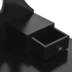 Tangkula Mirrored Dressing Table Wooden Vanity Makeup Unit W/ Cushioned Stool -Baxton Furniture Store GUEST 138ddb5c a953 4c2d 866e 0b1eaf8d25b9