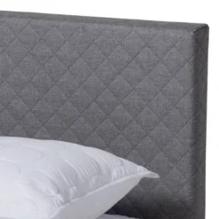 King Aneta Platform Bed Gray - Baxton Studio -Baxton Furniture Store GUEST 143a56ab d9eb 48a2 b2b2 9435e3e26215