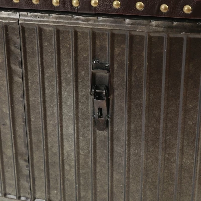 LuxenHome 47.5in. W Metal And Faux Leather Bench. 9 LuxenHome 47.5in. W Metal And Faux Leather Bench. - Image 7