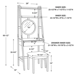 Alaina Leaning Vanity Set White - Linon 23 Alaina Leaning Vanity Set White - Linon -Baxton Furniture Store GUEST 14cb2afb 97ca 45dc 97cb 840474c5b4b8