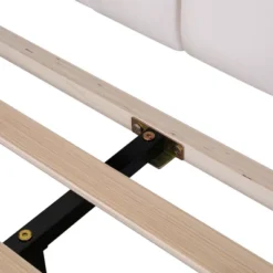 Upholstered Wood Platform Bed With Flower Pattern Velvet Headboard-ModernLuxe -Baxton Furniture Store GUEST 163c4c6f 2dd0 49f5 8182 8c1025d56183