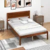 Costway Full/Queen/Twin Size Wooden Platform Bed Frame With Headboard Mattress Foundation Walnut -Baxton Furniture Store GUEST 166a187f 62b7 4d31 b611 1ceef2ff343b