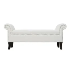 Jennifer Taylor Home Kathy Roll Arm Entryway Accent Bench -Baxton Furniture Store GUEST 1795d2e6 89ee 488a b191 35f72f87126f