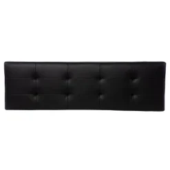 Southern Enterprises Valxan Faux Leather Bench Black/Gold - Aiden Lane -Baxton Furniture Store GUEST 1833018c b008 4803 a732 7de213153e12