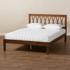 Queen Malene Wood Platform Bed Walnut - Baxton Studio 15 Queen Malene Wood Platform Bed Walnut - Baxton Studio -Baxton Furniture Store GUEST 1905331d fa33 410f b508 95ada2953add