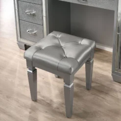 2pc Mallery Vanity Set With Stool Silver - HOMES: Inside + Out -Baxton Furniture Store GUEST 190e5ec9 42ea 460d aba1 865a4294e454