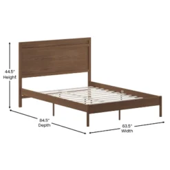 Flash Furniture Kingston Solid Wood Platform Bed With Wooden Slats And Headboard, No Box Spring Needed -Baxton Furniture Store GUEST 197c4774 806e 44ef ac5a 793d650307ce