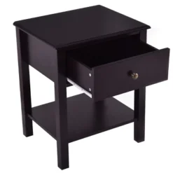 Costway 2 PCS Nightstand End Table Storage Display Furniture Drawer Shelf Beside -Baxton Furniture Store GUEST 1b62104b 2e3b 441f 8a23 d03ff776753b