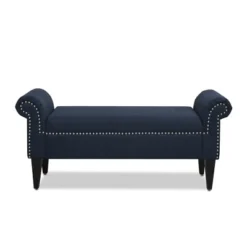 Jennifer Taylor Home Kathy Roll Arm Entryway Accent Bench -Baxton Furniture Store GUEST 1b9bd336 8f5d 4d6c b4a4 113bdb4e9a7f