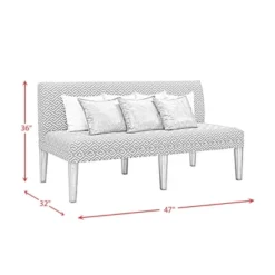 Hayward Upholstered Dining Settee Gray - Picket House Furnishings -Baxton Furniture Store GUEST 1d57e57b 838a 430b 8e61 6b2c65952222