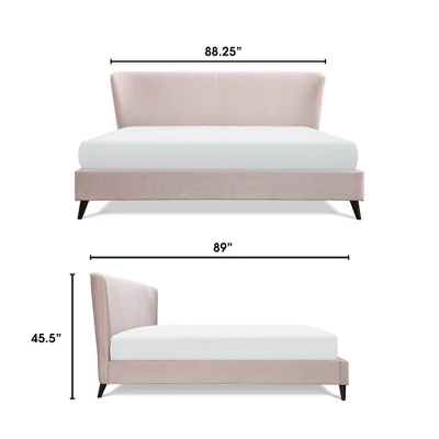 Adele Wingback Upholstered Platform Bed - Adore Decor 12 Adele Wingback Upholstered Platform Bed - Adore Decor - Image 10