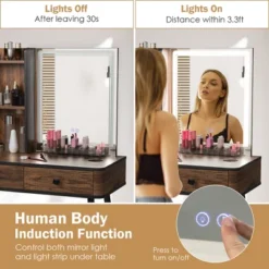 Costway Vanity Set With Dimmable Lighted Mirror 3 Lighting Modes 16 Costway Vanity Set With Dimmable Lighted Mirror 3 Lighting Modes -Baxton Furniture Store GUEST 2044926c f16c 4aec 8147 a180ee27b591
