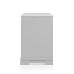 Tenaya 2 Drawer Nightstand With Hidden Drawer And USB Ports Silver - HOMES: Inside + Out -Baxton Furniture Store GUEST 213be466 af85 446a 9afe 72daaaa39740
