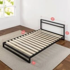 Trisha Platforma Bed Frame With Headboard Black - Zinus 17 Trisha Platforma Bed Frame With Headboard Black - Zinus -Baxton Furniture Store GUEST 22039c68 c853 4036 9c9a 19e9bdde3c72