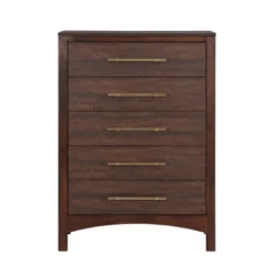 Melonnes 5 Drawer Chest Walnut - HOMES: Inside + Out -Baxton Furniture Store GUEST 240c4cf6 d7b0 490e 9d89 a51b00f73d9a