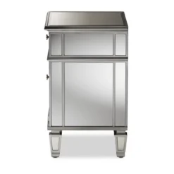 Sussie Hollywood Regency Glamour Style Mirrored 2 - Drawer Nightstand - Baxton Studio 11 Sussie Hollywood Regency Glamour Style Mirrored 2 - Drawer Nightstand - Baxton Studio -Baxton Furniture Store GUEST 24b7e8b9 42a3 4fc4 a3f1 0f3aade951da