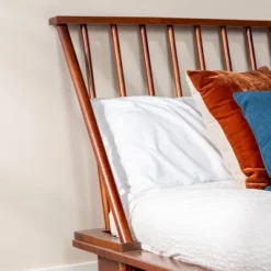 Boho Solid Wood Spindle Platform Bed - Saracina Home -Baxton Furniture Store GUEST 25c48dee c55c 4d11 acb3 98c5359f0380