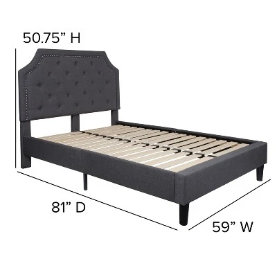 Flash Furniture Brighton Arched Tufted Upholstered Platform Bed 5 Flash Furniture Brighton Arched Tufted Upholstered Platform Bed - Image 3