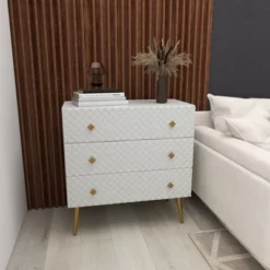 Modern 3 Drawer Wooden Chest White - Olivia & May 19 Modern 3 Drawer Wooden Chest White - Olivia & May -Baxton Furniture Store GUEST 271917e0 78ea 49f3 b36f 51988e5bca45