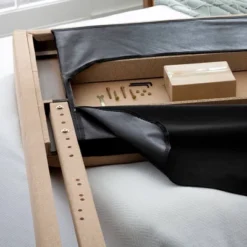 Eva Wingback Upholstered Headboard - Brookside Home -Baxton Furniture Store GUEST 2a2be7fe dba8 4100 b214 a5cafaec630b