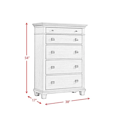 Clovis 5 Drawer Chest Gray - Picket House Furnishings 10 Clovis 5 Drawer Chest Gray - Picket House Furnishings - Image 8