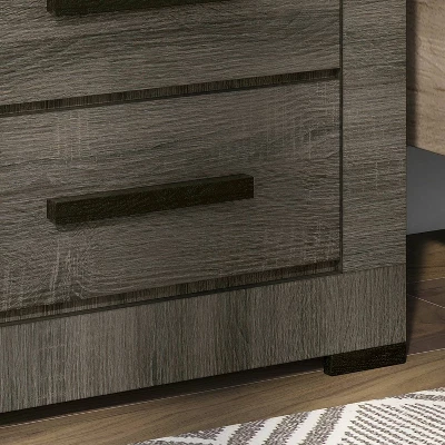 Roxava Contemporary 2 Drawer Nightstand Gray - MiBasics 4 Roxava Contemporary 2 Drawer Nightstand Gray - MiBasics - Image 2