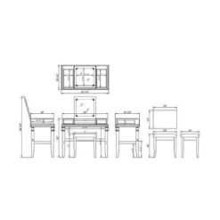 Adler Vanity Set White - Linon -Baxton Furniture Store GUEST 2aff375d bfb3 425f 8533 388c89f4a1be